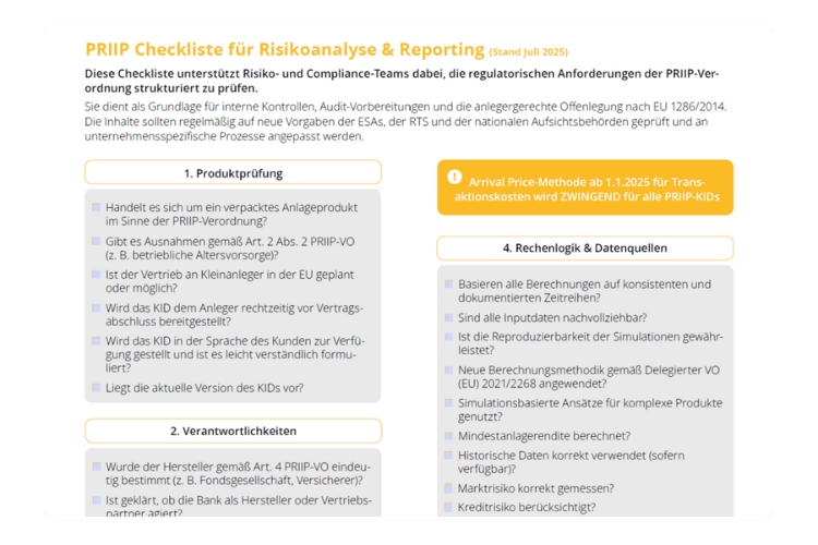 PRIIPs-Checkliste-DE