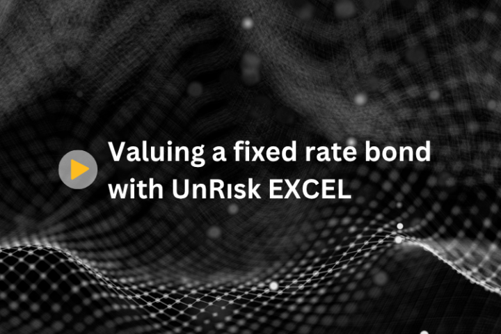 Valuing a fixed rate bond with UnRisk EXCEL